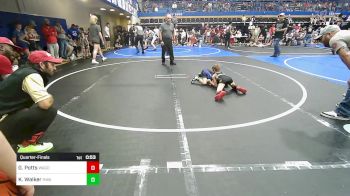 49 lbs Quarterfinal - Garrett Potts, Wagoner Takedown Club vs Kyng Walker, HURRICANE WRESTLING ACADEMY