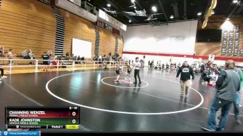 91 lbs Quarterfinal - Kade Johnston, Lincoln Middle School vs Channing Wenzel, Powell Middle School