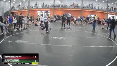 70 lbs Quarterfinal - Preston Ridgeway, Cobra Wrestling Club vs Emmett Nobles, Coastal Elite Wrestling