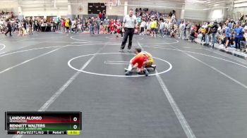 45 lbs 5th Place Match - Landon Alonso, Headhunters vs Bennett Walters, North East Jr Wrestling
