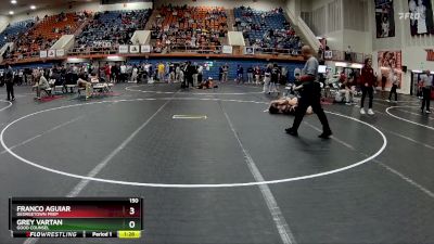 150 lbs Quarterfinal - Franco Aguiar, Georgetown Prep vs Grey Vartan, Good Counsel