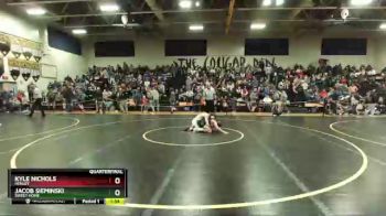 126 lbs Quarterfinal - Jacob Sieminski, Sweet Home vs Kyle Nichols, Henley