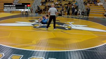 157 lbs 1st Place Match - Michael Myers, Iowa Central Community College vs Kaden Nicolas, Augustana