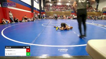 76 lbs Semifinal - Easton Brown, Blackwell Wrestling Club vs Wyatt Austin, Sperry Wrestling Club