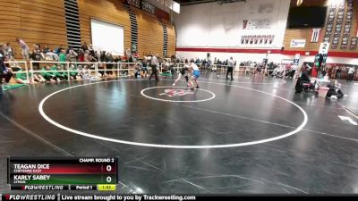 130 lbs Champ. Round 2 - Karly Sabey, Lyman vs Teagan Dice, Cheyenne East