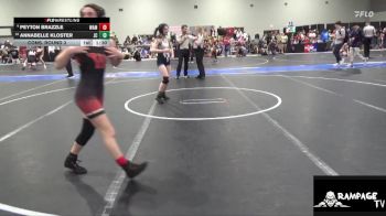 100 lbs Cons. Round 3 - Peyton Brazzle, Wamego vs Annabelle Kloster, Junction City