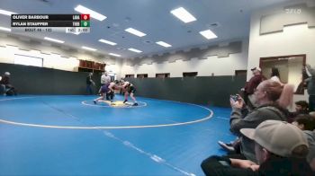 132 lbs Champ. Round 1 - Oliver Barbour, Laramie vs Rylan Stauffer, Thermopolis
