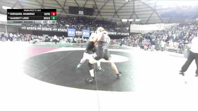 Boys 2A 190 lbs Champ. Round 2 - Ezequiel Ramirez, Toppenish vs Garrett Lees, Washougal