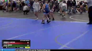 72 lbs Finals (2 Team) - Zack Dixon, CT Elite vs Jeremy Carver, Olympia