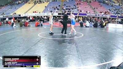 130 lbs Round 1 (16 Team) - Cassia Zammit, Presbyterian vs Claire Daity, New Jersey City University