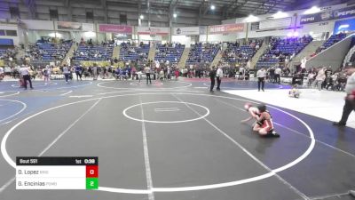 57 lbs Consi Of 8 #2 - Demetrius Lopez, Brighton Wrestling Club vs Gage Encinias, Pomona Elite