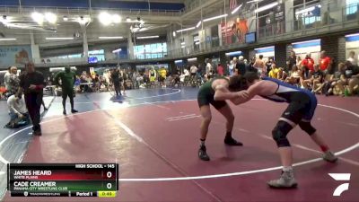 145 lbs Cons. Round 2 - James Heard, White Plains vs Cade Creamer, Panama City Wrestling Club