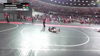 105 lbs Cons. Round 3 - Treya Schadrie, Seymour Area Wrestling Club vs Sarah Nordness, Lake Mills Mat Club