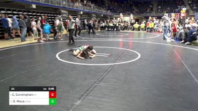 65 lbs Rd 3 - Consi Of 16 #2 - Caden Cunningham, St. Marys vs Sebastian Moua, Conestoga Valley