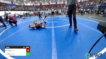 58 lbs Semifinal - Bailee Taylor, Tuttle Wrestling Club vs Leland Riley, Midwest City Bombers Youth Wrestling Club