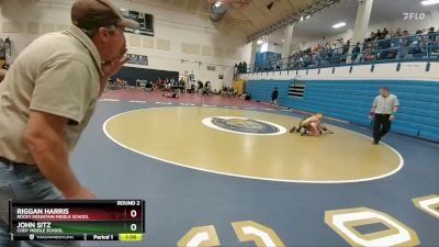 98-103 lbs Round 2 - John Sitz, Cody Middle School vs Riggan Harris, Rocky Mountain Middle School