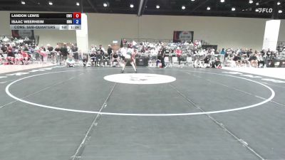 126 lbs Cons. Sub-quarters - Landon Lewis, Cougar Wrestling Club vs Isaac Weerheim, Heartland Wrestling Academy