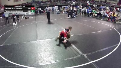 59 lbs Cons. Round 2 - Caleb Hollendieck, Trojan Wrestling Club vs Brecken Archibald, Gothenburg Junior Wrestling Club