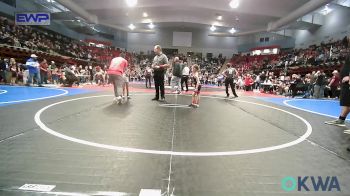 43-46 lbs Quarterfinal - Evie Remington, Skiatook Youth Wrestling vs Dylan Harris, HURRICANE WRESTLING ACADEMY