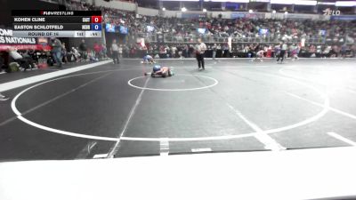 66 lbs Round Of 16 - Kohen Cline, East Kansas Eagles vs Easton Schlotfeld, Nebraska Wrestling Academy
