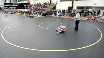 125 lbs Cons. Round 3 - Brayden Edwards, Wabash vs Nick Lawrensen, Thomas More