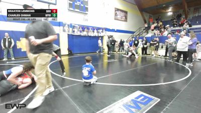 90 lbs Rr Rnd 4 - Braxton Lemmons, Barnsdall Youth Wrestling vs Charles Ohman, Mannford Pirate Youth Wrestling