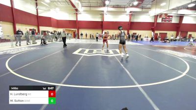 141 lbs Consi Of 4 - Hunter Lundberg, Rhode Island College vs Martial Sutton, Shark-Style Wrestling