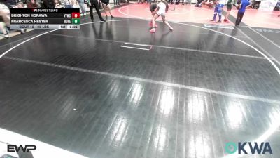 95 lbs Rr Rnd 3 - Brighton Horawa, Verdigris Youth Wrestling vs Francesca Hester, Runestone