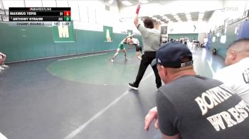 120 lbs Champ. Round 2 - Anthony Strahm, Holtville vs Maximus Yepis, Bonita Vista