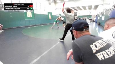 120 lbs Champ. Round 2 - Anthony Strahm, Holtville vs Maximus Yepis, Bonita Vista