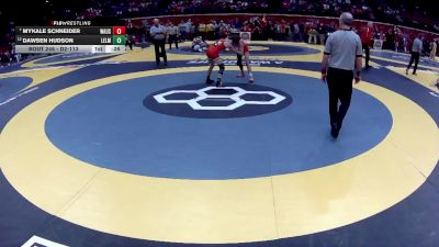 D2-113 lbs Cons. Round 3 - Mykale Schneider, Wauseon vs Dawsen Hudson, Logan Elm
