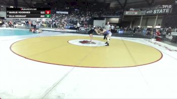 Girls 2A 145 lbs Cons. Round 2 - Ella DeGraaf, Anacortes (Girls) vs Marlie Voorhies, Black Hills (Girls)