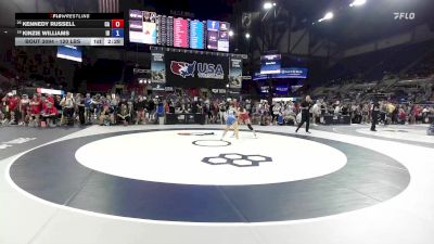 120 lbs Cons. Sub-quarters - Kennedy Russell, CA vs Kinzie Williams, ID