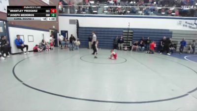 43 lbs Cons. Round 2 - Brantley Fresquez, Homedale Wrestling Club vs Joseph Medeiros, Raft River Wrestling