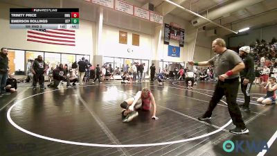 97 lbs Rr Rnd 3 - Trinity Price, HURRICANE WRESTLING ACADEMY vs Emerson Rollings, Tulsa Blue T Panthers