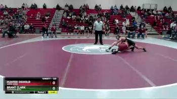 120 lbs Quarterfinal - Brant Clark, Toppenish Boys vs Hunter Oswold, White River