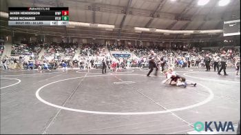 52 lbs Round Of 64 - Jaxen Henderson, Beggs Youth Wrestling Program vs Ross Richards, Roland Youth League Wrestling