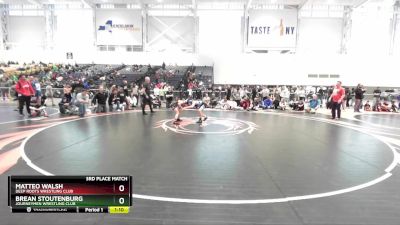 87 lbs 3rd Place Match - Matteo Walsh, Deep Roots Wrestling Club vs Brean Stoutenburg, Journeymen Wrestling Club