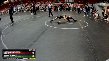 60 lbs Quarterfinal - Owen Roberts, Donahue Wrestling Academy vs Jaxson Singleton, DWA