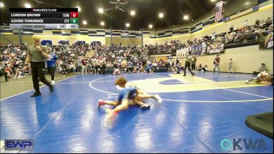 70 lbs Consolation - London Brown, Team Guthrie Wrestling vs Cohen Tonubbee, Chandler Takedown Club