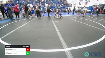 100 lbs Semifinal - Harper Flowers, Chickasha Youth Wrestling vs Cayden Beavers, Harrah Little League Wrestling