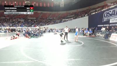 4A Boys 120 lbs Champ. Round 1 - Leroy Mixon, Estacada Boys vs Titus Johnson, Mazama Boys