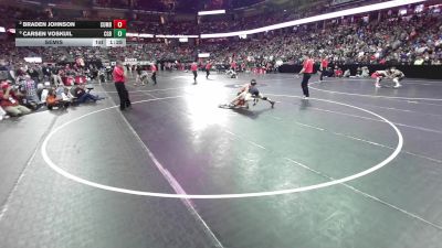 138 lbs Semis - Carsen Voskuil, Cedar Grove-Belgium vs Braden Johnson, Cumberland