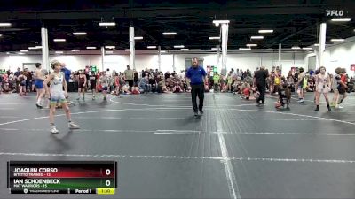 72 lbs Semis (4 Team) - Ian Schoenbeck, Mat Warriors vs Joaquin Corso, Bitetto Trained