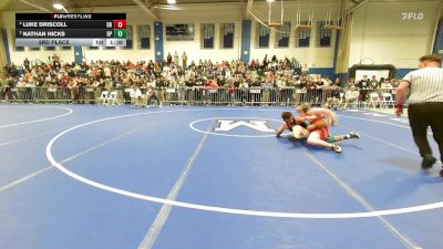 165 lbs 3rd Place - Luke Driscoll, Bridgewater-Raynham vs Nathan Hicks, Bristol-Plymouth