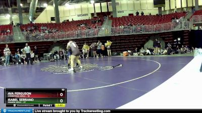 190 lbs Round 3 (8 Team) - Isabel Serrano, Minden Girls vs Ava Ferguson, Conestoga Girls