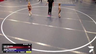 70 lbs Round 3 - Coy Wilson, Minnesota vs Gage Thompson, Peak Wrestling Club