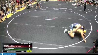 145 lbs Quarterfinal - Miguel Lopez, Palmetto State Wrestling Acade vs Jared Tyson, Garage Boys