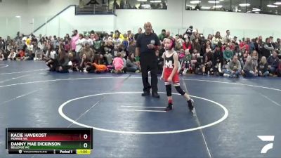 58 lbs Champ. Round 1 - Danny Mae Dickinson, Bellevue WC vs Kacie Havekost, Monroe WC