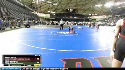 87 lbs Cons. Round 1 - Alyssa Coe, Inland Northwest Wrestling Training Center vs Denni Bippes, Prometheus Wrestling Club